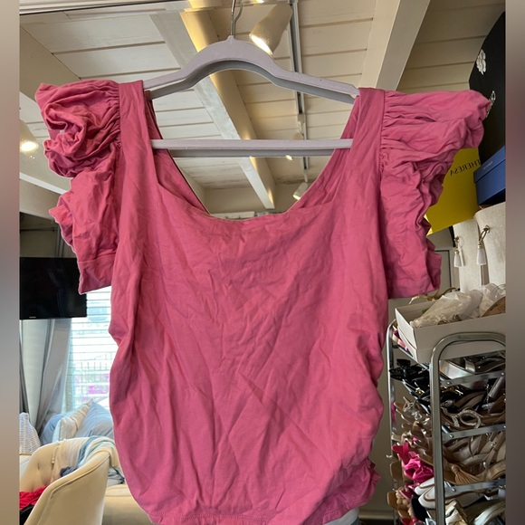 Express pink top with bow in the back size medium - Picture 1 of 3